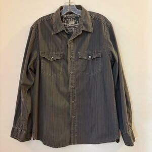 Men’s Point Zero Y2K, vintage, distressed, grunge, Button-Up Shirt, Sz L